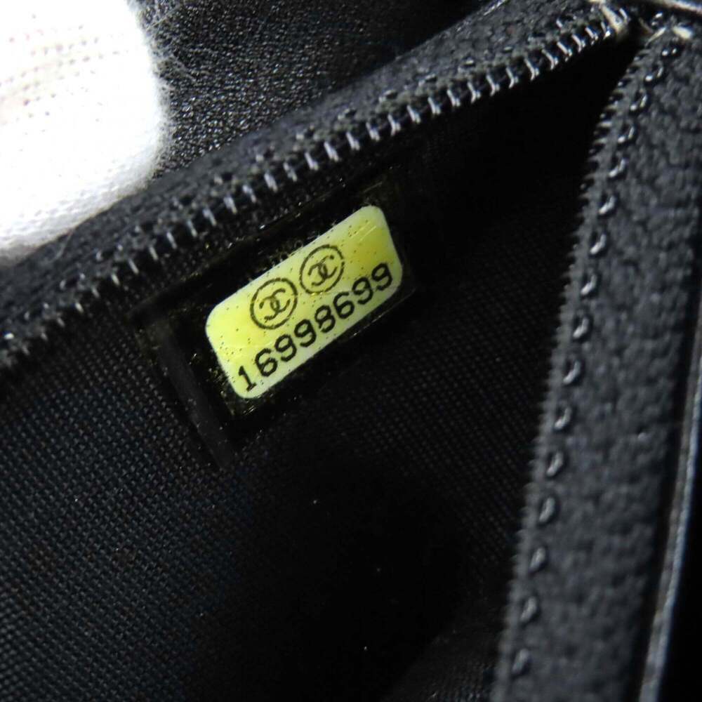 CHANEL Vintage Black Leather Logo Pouch - Picture 10 of 12